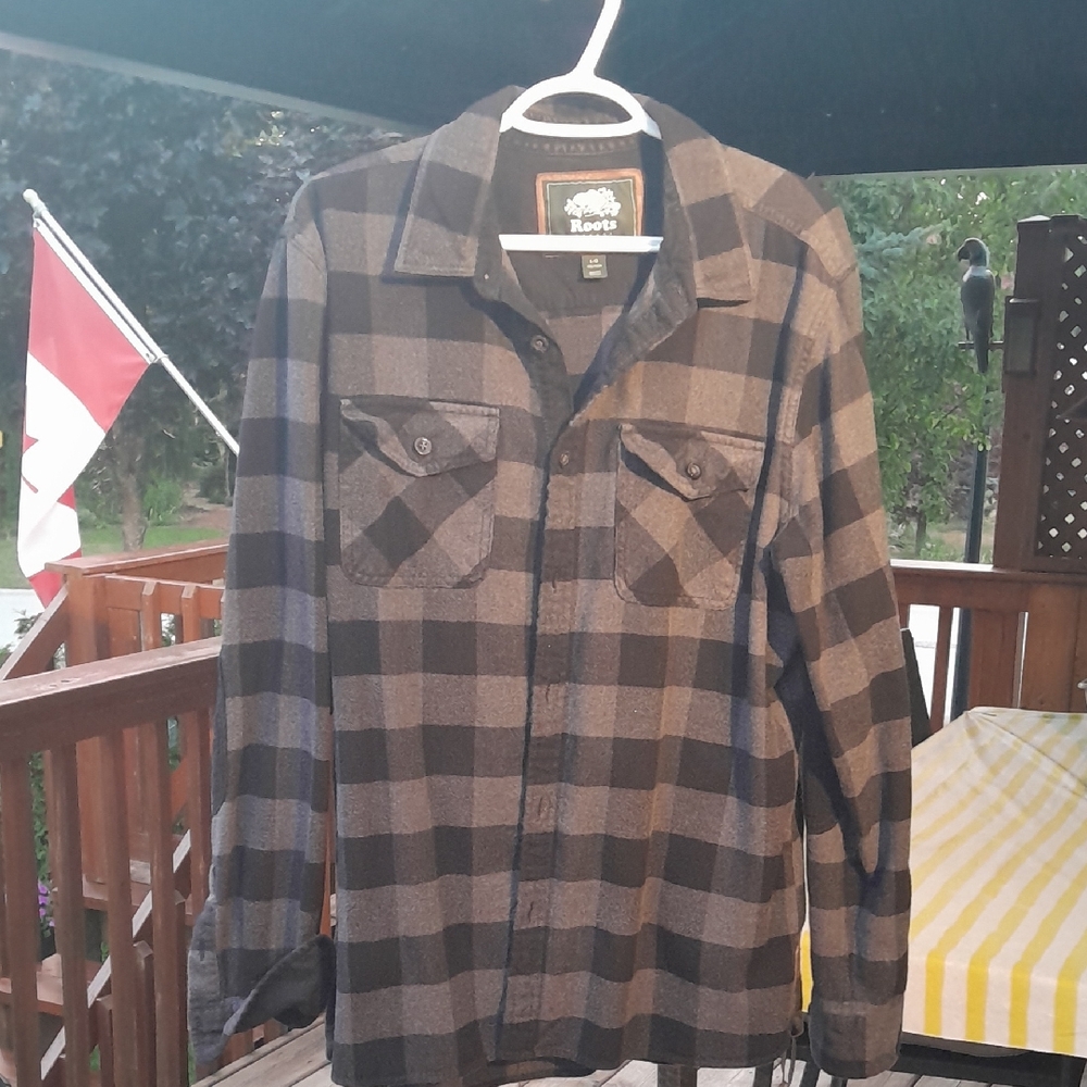 Roots Black and Brown Checkered Shirt